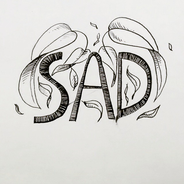 lettering automn mood sad
